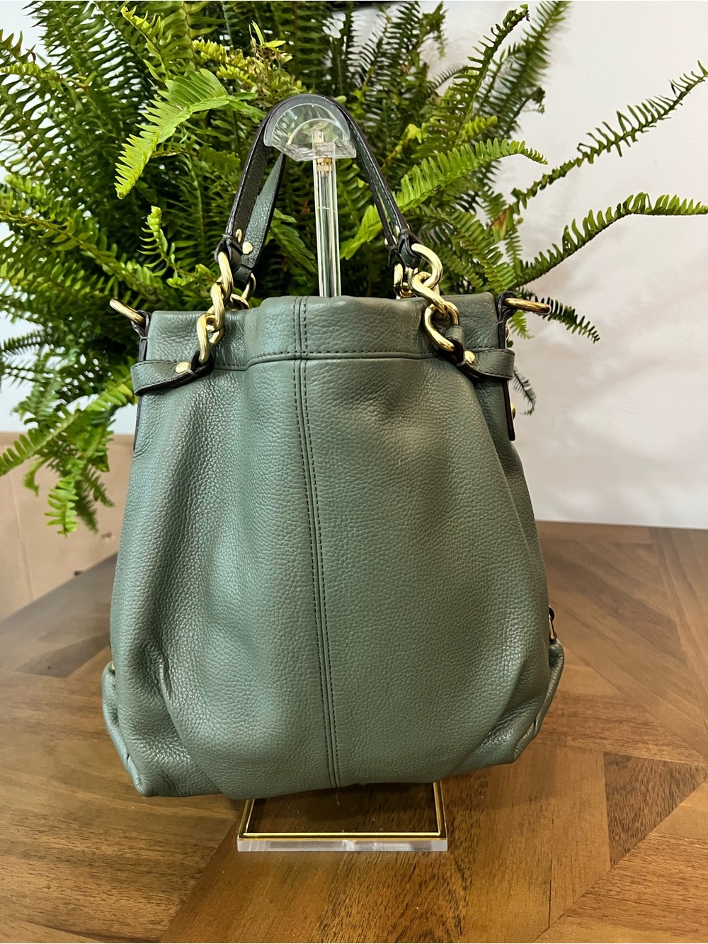 Coach Brooke Hobo Bag Sage Green Soft Milled Leather (F17165)